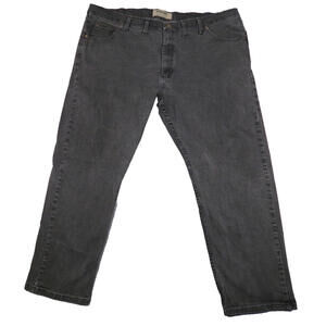 Wrangler Authentic Jeans Straight Leg Dark Grey 46x30 (actual 44x28.5)